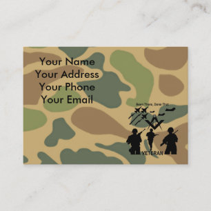 Freemason Military Veteran Business Card