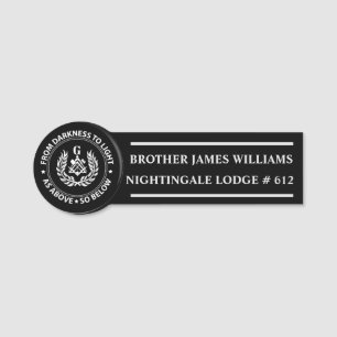 Freemason Name Tag