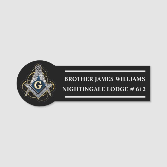 Freemason Name Tag (Front)
