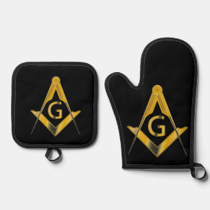 Freemason Oven Mitt & Pot Holder Set