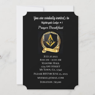 Freemason Prayer Breakfast Invitation