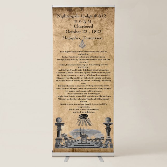 Freemason  retractable banner (Front)