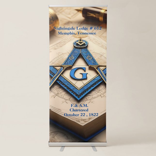 Freemason  retractable banner (Front)