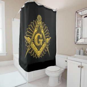 Freemason  shower curtain