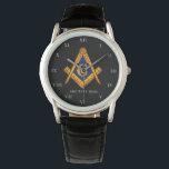 Freemason Square and Compass Charity Masonic Watch<br><div class="desc">So mote it be,  Freemason,  square and compass,  charity,  Masonic symbol watch. Personalise it with your own text.</div>