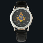 Freemason Square and Compass Charity Masonic Watch<br><div class="desc">So mote it be,  Freemason,  square and compass,  charity,  Masonic symbol watch. Personalise it with your own text.</div>