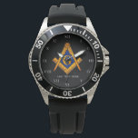 Freemason Square and Compass Charity Masonic Watch<br><div class="desc">So mote it be,  Freemason,  square and compass,  charity,  Masonic symbol watch. Personalise it with your own text.</div>