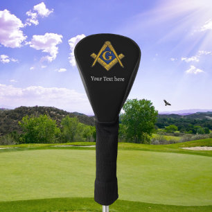 Freemason Square and Compass Masonic Gift Golfer Golf Head Cover