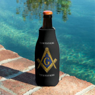 Freemason Square and Compass Masonic Masonry Bottle Cooler