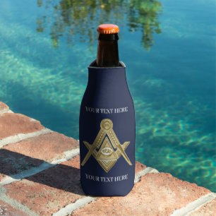 Freemason Square and Compass Masonic Masonry Bottle Cooler