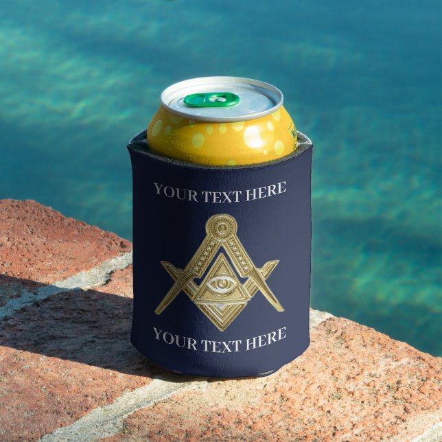 Freemason Square and Compass Masonic Masonry Can Cooler (In Situ Pool)