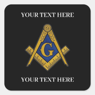 Freemason Square and Compass Masonic Masonry Square Sticker