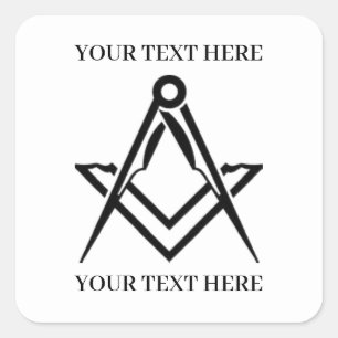 Freemason Square and Compass Masonic Masonry Sticker