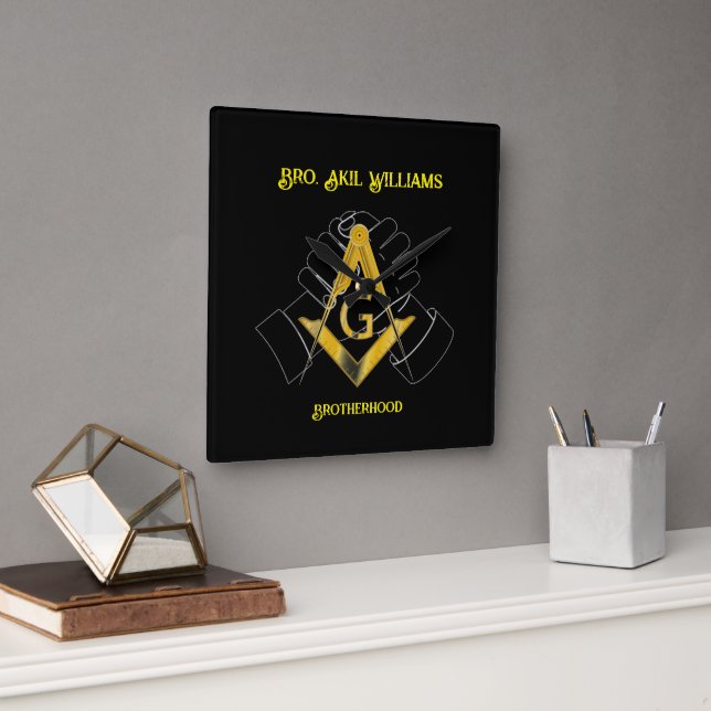 Freemason Square Wall Clock (Office)