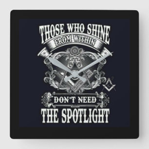 Freemason Square Wall Clock