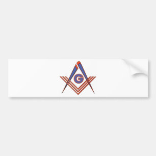 Freemason symbol bumper sticker