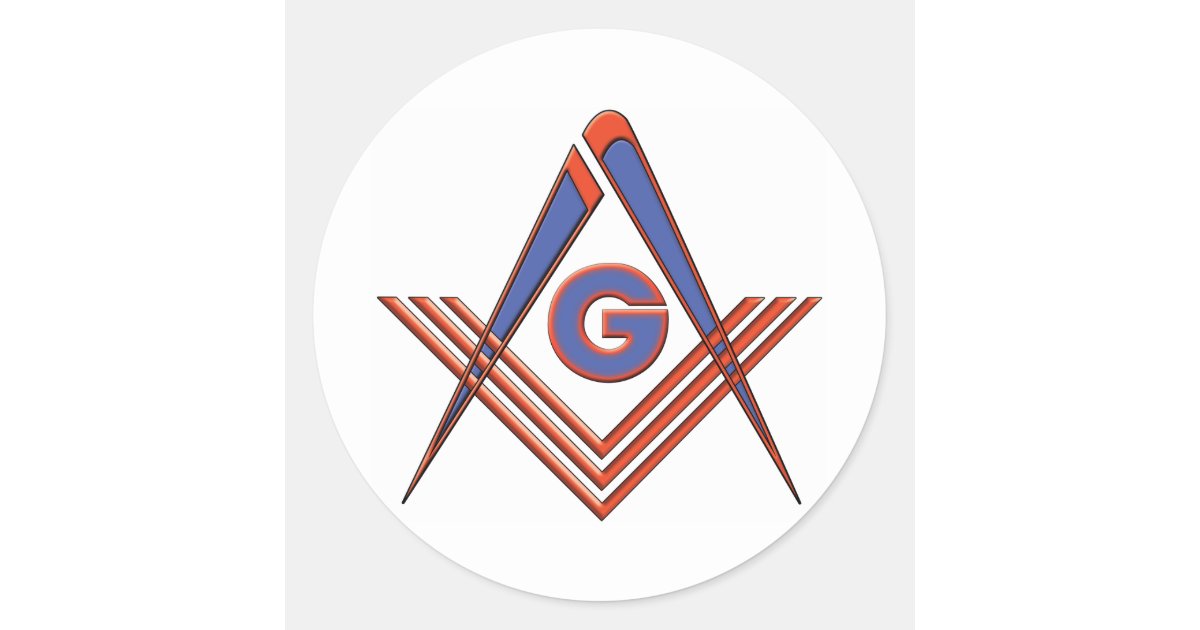 Freemason symbol classic round sticker | Zazzle