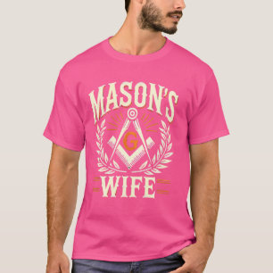Freemason Wife Masonic Fraternal Freemasonry Squar T-Shirt