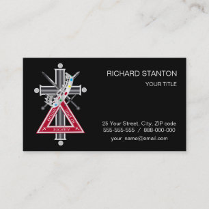 Freemasonic cross business card