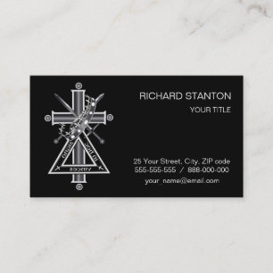 Freemasonic cross business card
