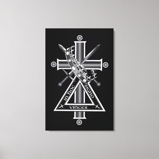 Freemasonic cross canvas print (Front)