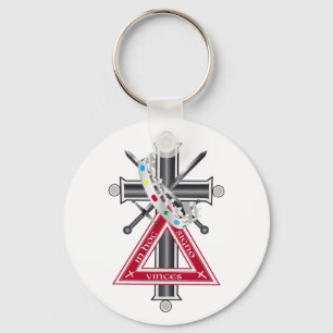 Freemasonic cross key ring