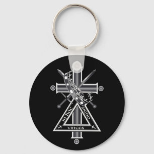 Freemasonic cross key ring