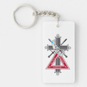 Freemasonic cross key ring