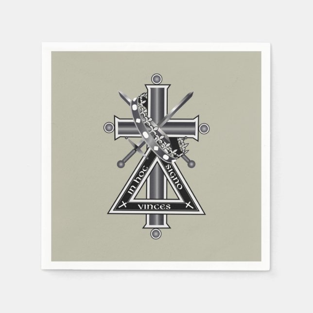 Freemasonic cross napkin (Front)