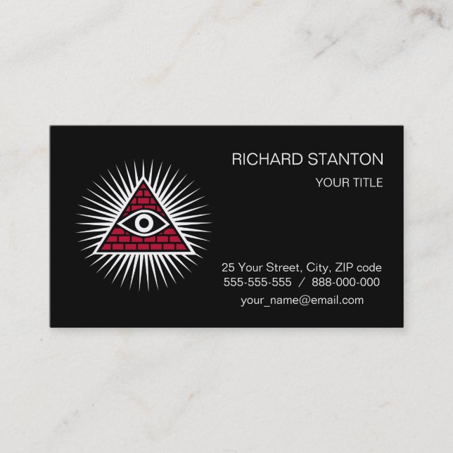 Freemasonic eye business card (Front)