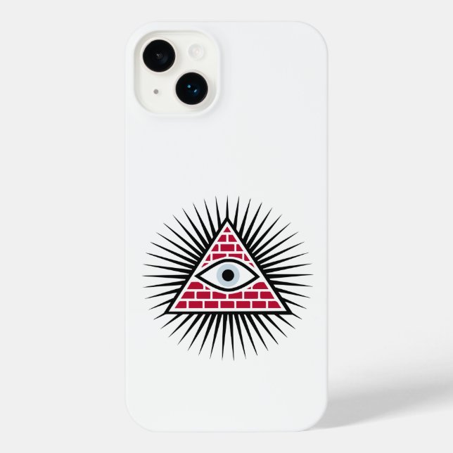 Freemasonic eye iPhone case (Back)