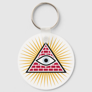 Freemasonic eye key ring