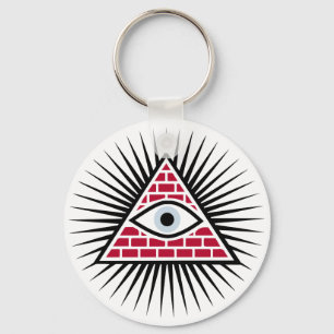 Freemasonic eye key ring