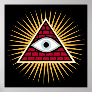 Freemasonic eye poster