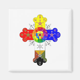 Freemasonic Rosy Cross Magnet