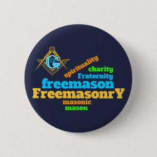 Freemasonry 6 Cm Round Badge