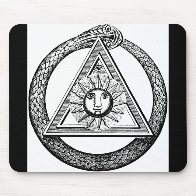 Freemasonry All Seeing Eye Masonic Symbol Mouse Mat (Front)