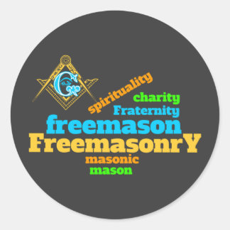 Freemasonry Classic Round Sticker