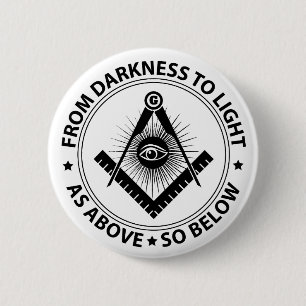Freemasonry emblem 6 cm round badge