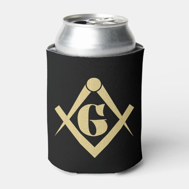 Freemasonry emblem can cooler (Can Front)
