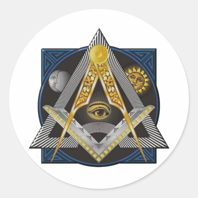 Freemasonry Emblem Classic Round Sticker (Front)