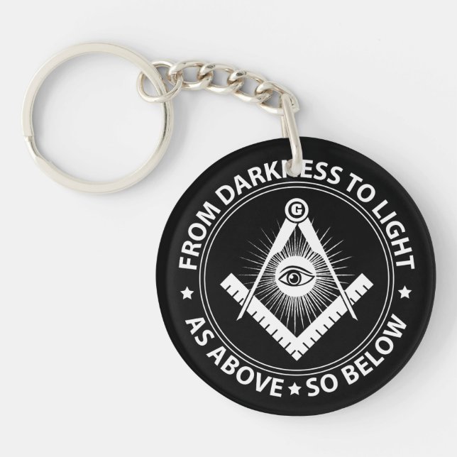Freemasonry emblem key ring (Front)