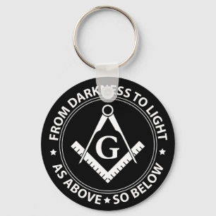 Freemasonry emblem key ring