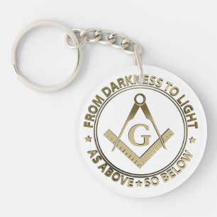 Freemasonry emblem key ring