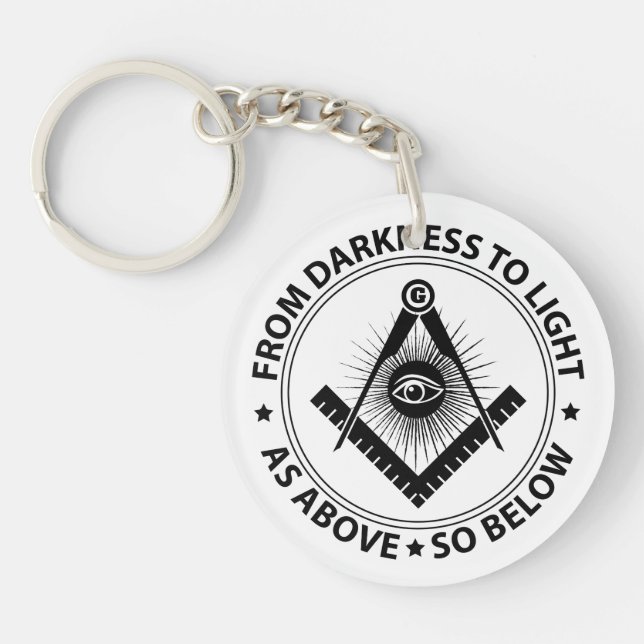 Freemasonry emblem key ring (Front)