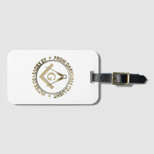 Freemasonry emblem luggage tag