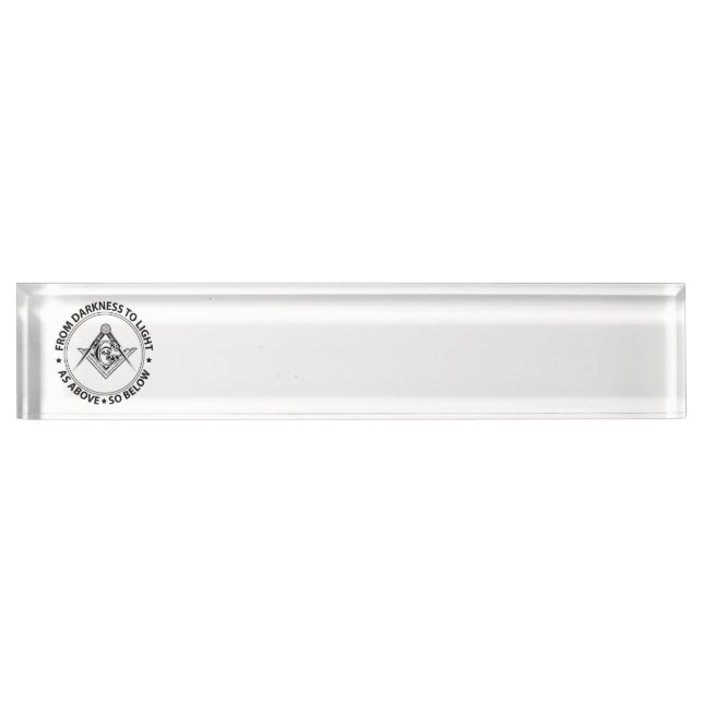 Freemasonry emblem nameplate (Front)
