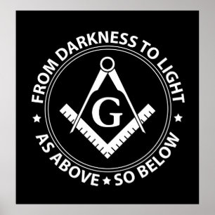 Freemasonry emblem poster