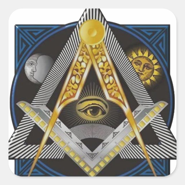 Freemasonry Emblem Square Sticker (Front)
