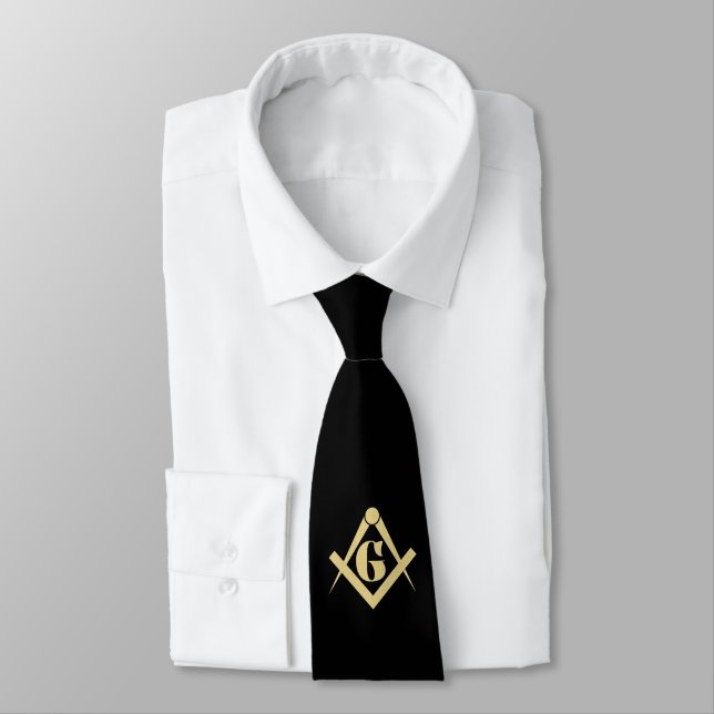 Freemasonry emblem tie (Tied)